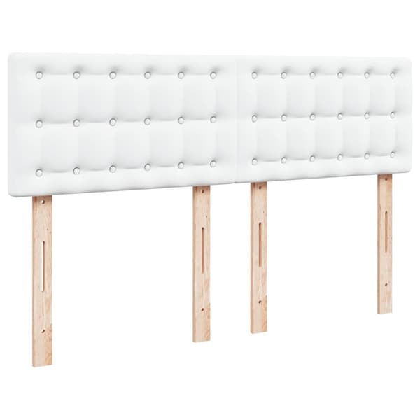 vidaXL Ramsäng med madrass vit 140x200 cm konstläder Vit