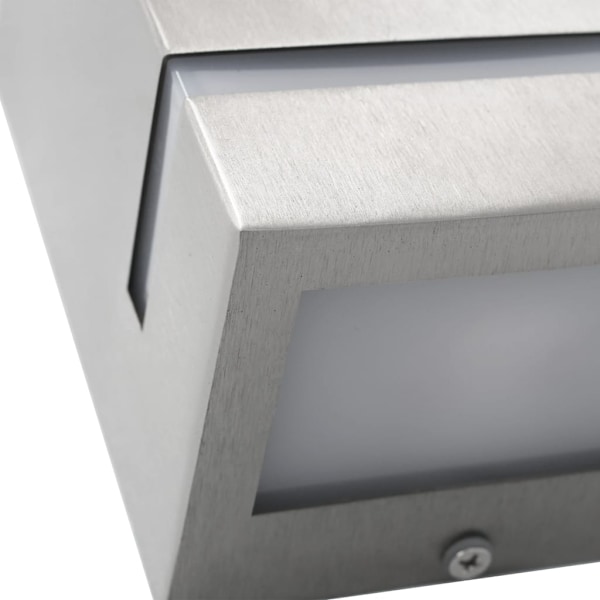 vidaXL Utomhusvägglampa 2 st 35 W silver rektangulär Silver