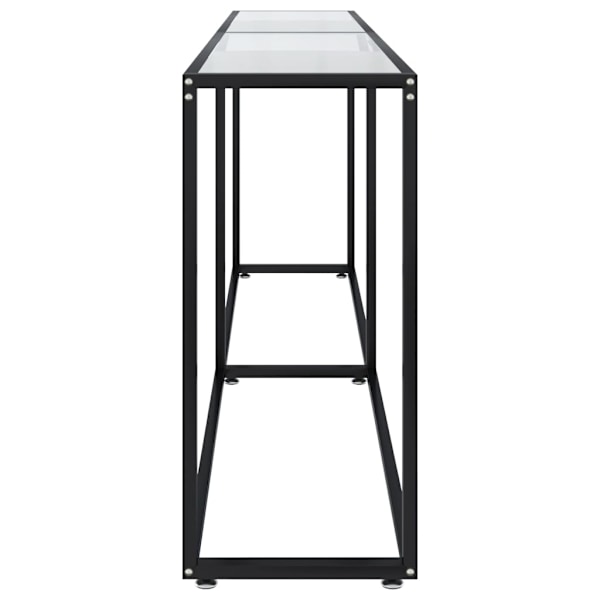 vidaXL Konsolbord transparent 220x35x75,5 cm härdat glas Transparent