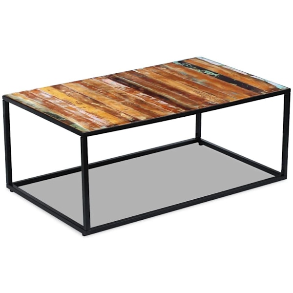vidaXL Soffbord massivt återvunnet trä 100x60x40 cm multifärg