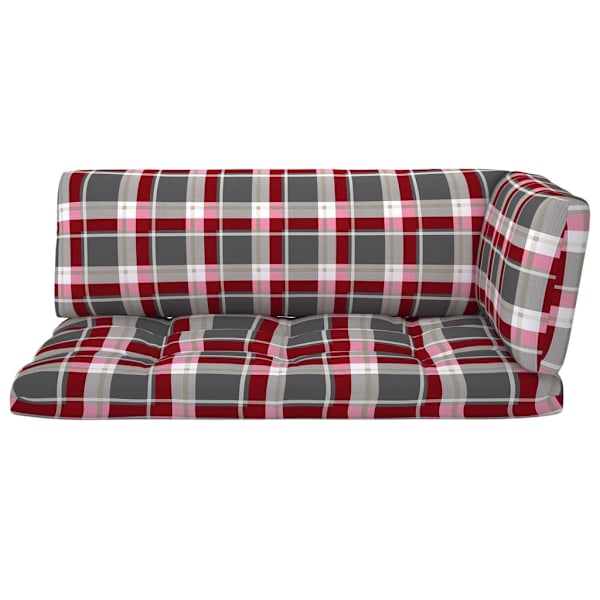 vidaXL Pallsoffa 2-sits med dynor svart impregnerad furu Svart