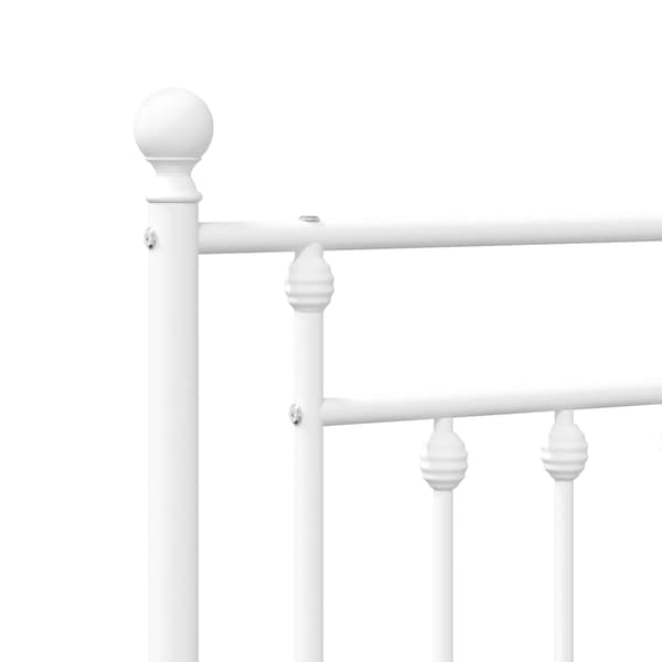 vidaXL Huvudgavel metall vit 135 cm Vit