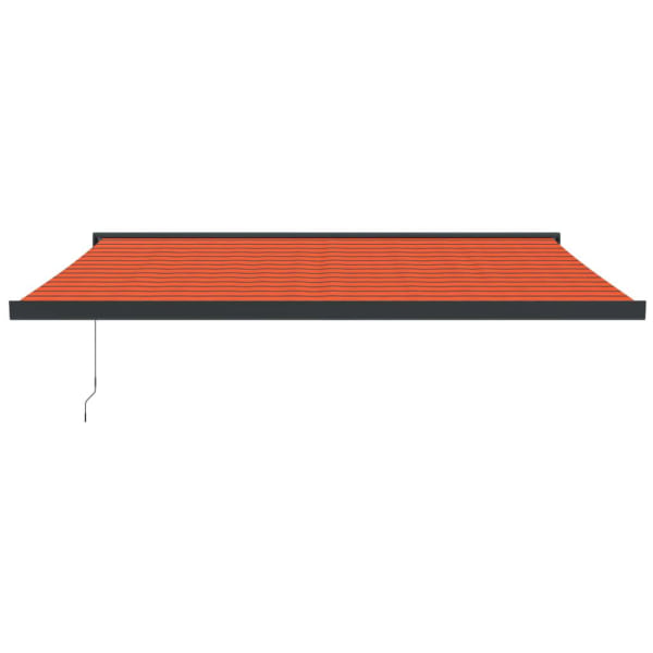 vidaXL Markis infällbar orange och brun 4,5x3 m tyg&aluminium Flerfärgsdesign
