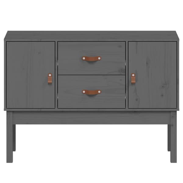 vidaXL Byrå grå 110x40x78 cm massiv furu Grå