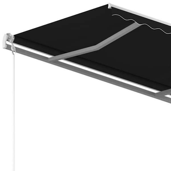 vidaXL Markis med stolpar manuellt infällbar 4x3 m antracit Antracit