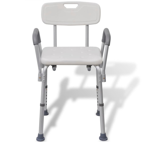 vidaXL Duschstol aluminium vit Vit