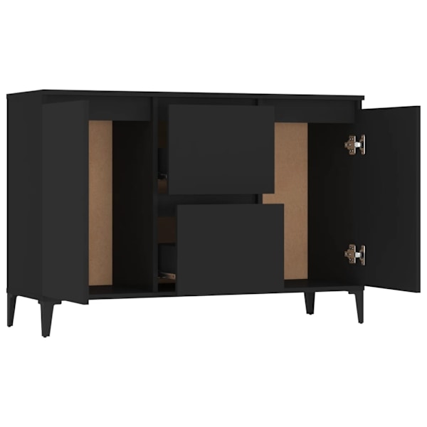 vidaXL Skänk svart 104x35x70 cm konstruerat trä Svart