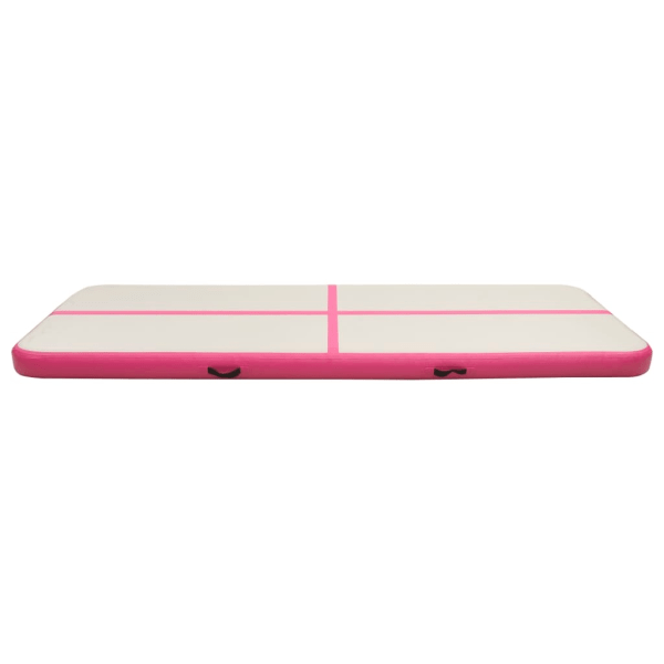 vidaXL Uppblåsbar gymnastikmatta med pump 500x100x15 cm PVC rosa Rosa