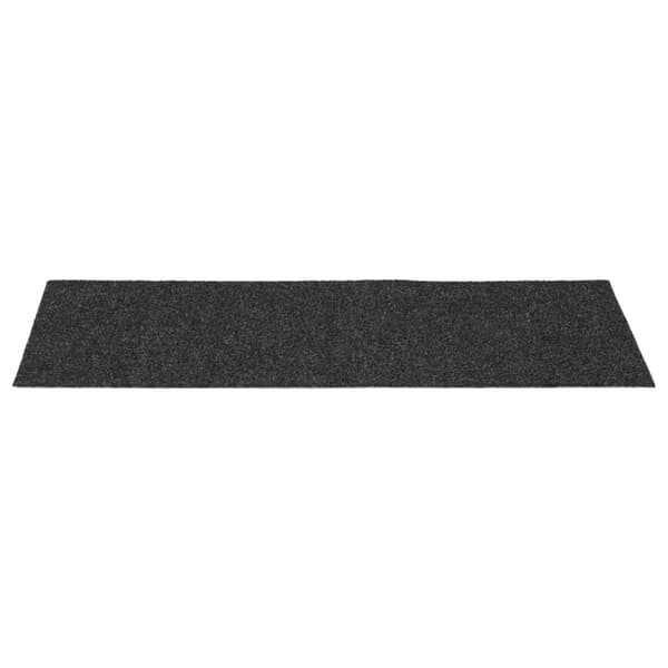 vidaXL Trappmattor självhäftande 15 st 60x25 cm antracit rektangulära grå
