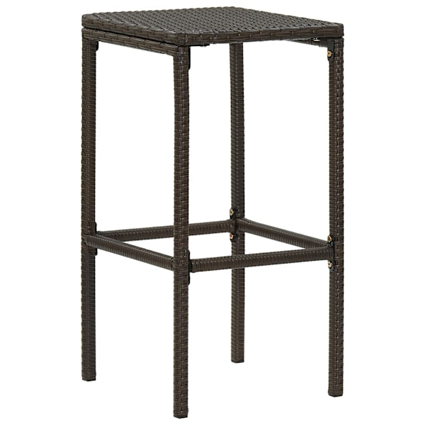 vidaXL Barstolar med dynor 4 st brun konstrotting Brun
