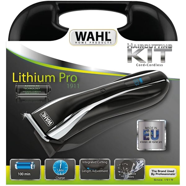 Wahl Hårklippare Lithium Pro LCD set 13 delar 6W Svart