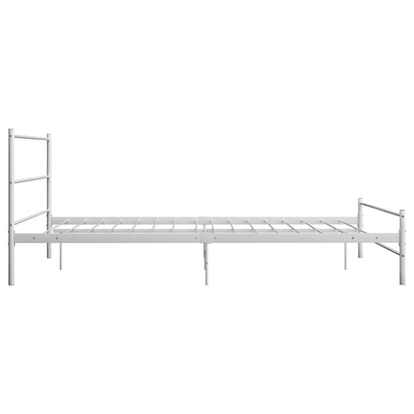 vidaXL Sängram vit metall 140x200 cm Vit