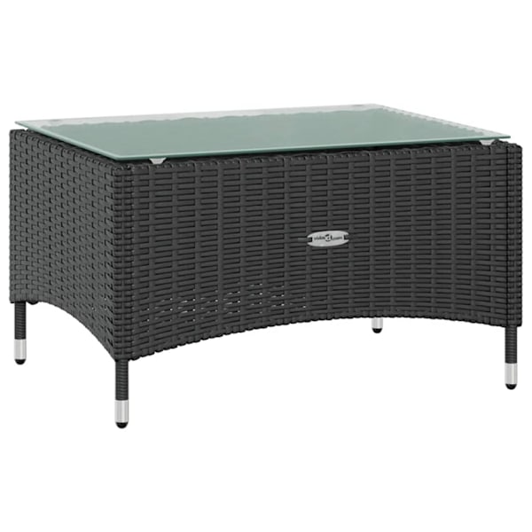 vidaXL Loungegrupp med dynor 8 delar konstrotting svart Svart