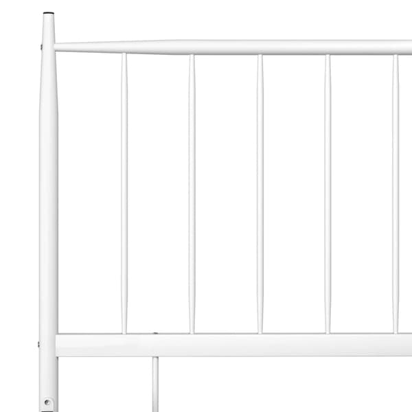 vidaXL Sängram vit metall 90x200 cm Vit