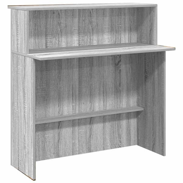 vidaXL Receptionsdisk grå sonoma 200x50x103,5 cm konstruerat trä Grå