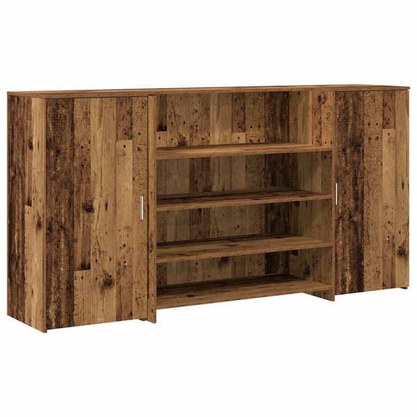 vidaXL Receptionsdisk grå sonoma 200x50x103,5 cm konstruerat trä Brun