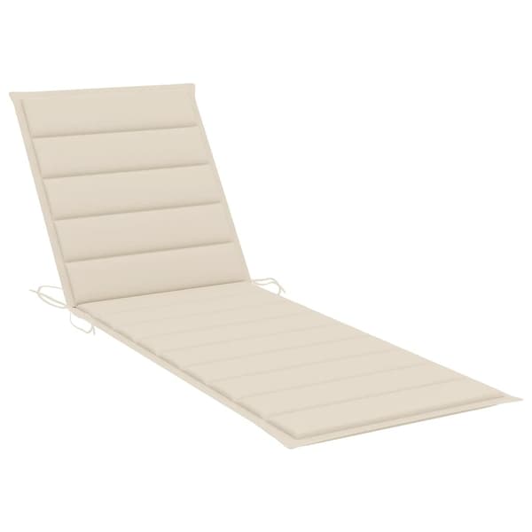 vidaXL Solsäng med dyna bambu Beige