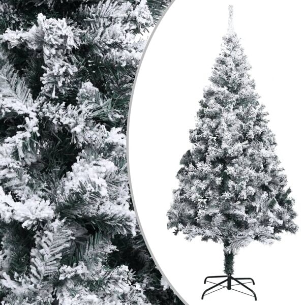 vidaXL Plastgran med snö grön 400 cm PVC Grön