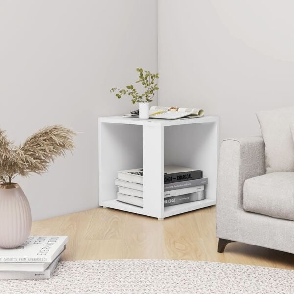 vidaXL Sidobord vit 33x33x34,5 cm konstruerat trä Vit
