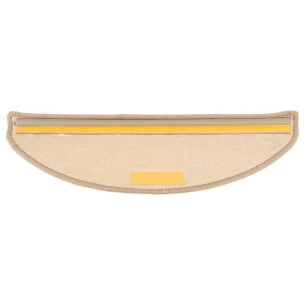 vidaXL Trappstegsmattor självhäftande 15 st mörk beige 65x21x4 cm Beige