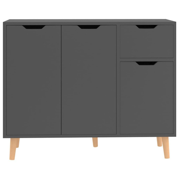 vidaXL Skänk grå 90x30x72 cm konstruerat trä grå