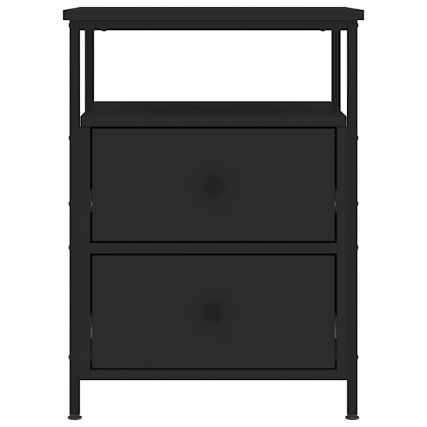 vidaXL Sängbord svart 44x45x60 cm konstruerat trä Svart