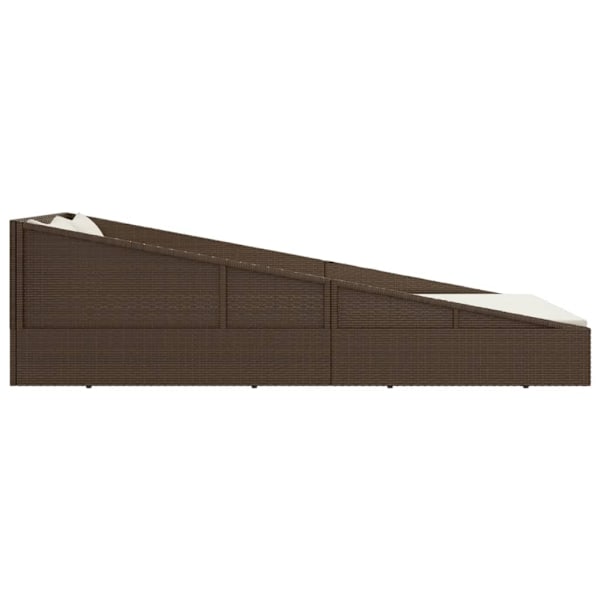 vidaXL Dagbädd konstrotting 201x139x58 cm brun Brun