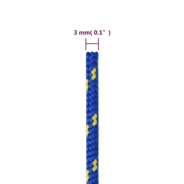 vidaXL Båtlina blå 3 mm 25 m polypropen