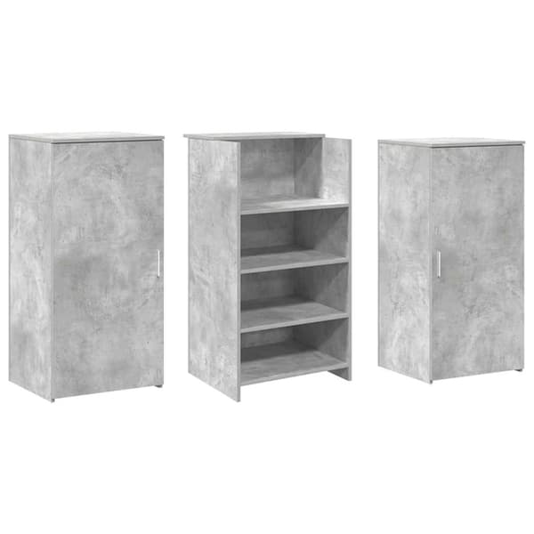vidaXL Receptionsdisk betonggrå 155x50x103,5 cm konstruerat trä Grå