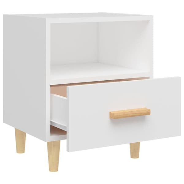 vidaXL Sängbord vit 40x35x47 cm Vit