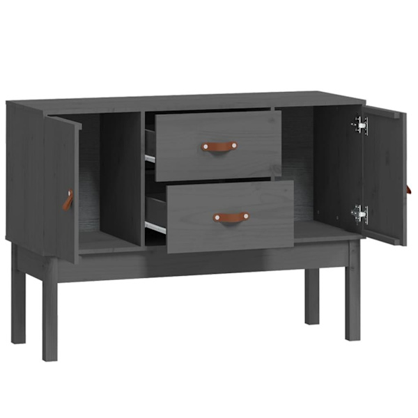 vidaXL Byrå grå 110x40x78 cm massiv furu Grå