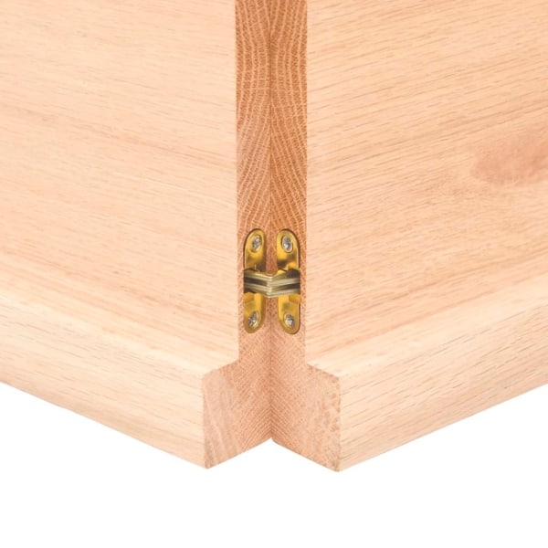 vidaXL Bordsskiva 200x60x(2-4) cm obehandlad massiv ek Brun