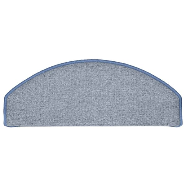 vidaXL Trappstegsmattor 15 st ljusgrå och blå 65x24x4 cm grå