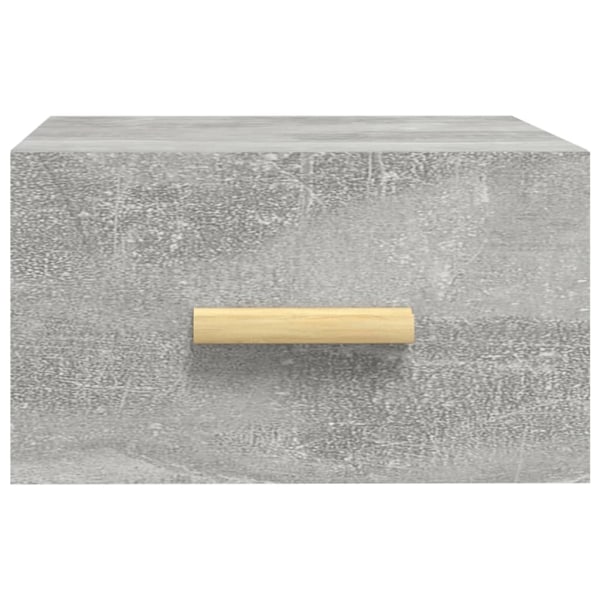 vidaXL Väggmonterat sängbord betonggrå 35x35x20 cm Grå