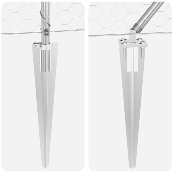 vidaXL Utomhus hexagonal stängsel med stolpe 50 x 0,5 m Silver Mesh Silver