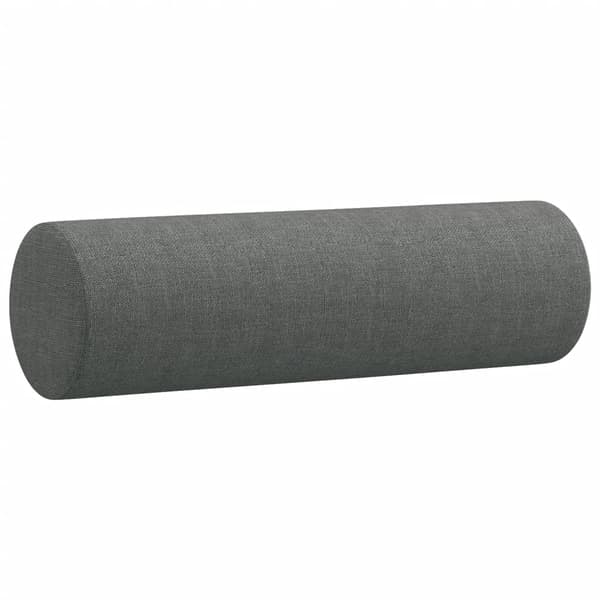vidaXL Prydnadskuddar 2 st mörkgrå Ø15x50 cm tyg Grå
