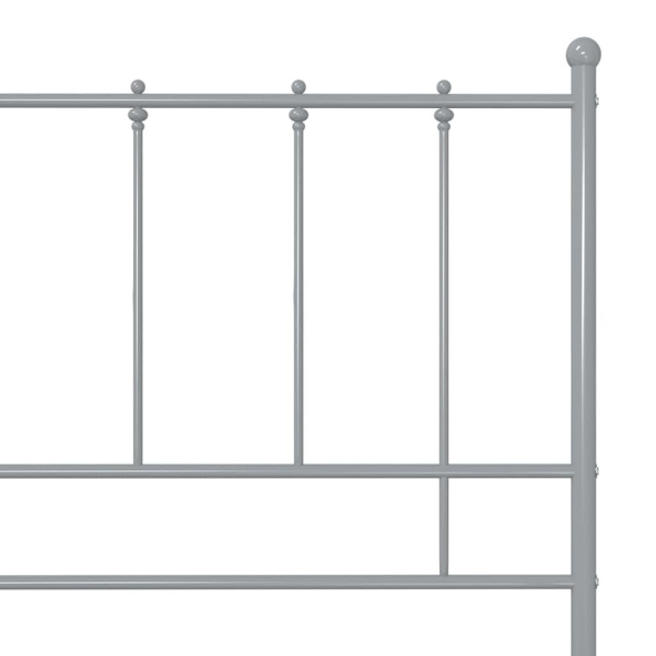 vidaXL Sängram grå metall 140x200 cm grå