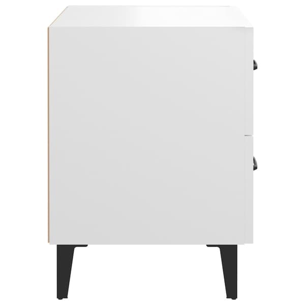 vidaXL Sängbord vit 40x35x47,5 cm Vit