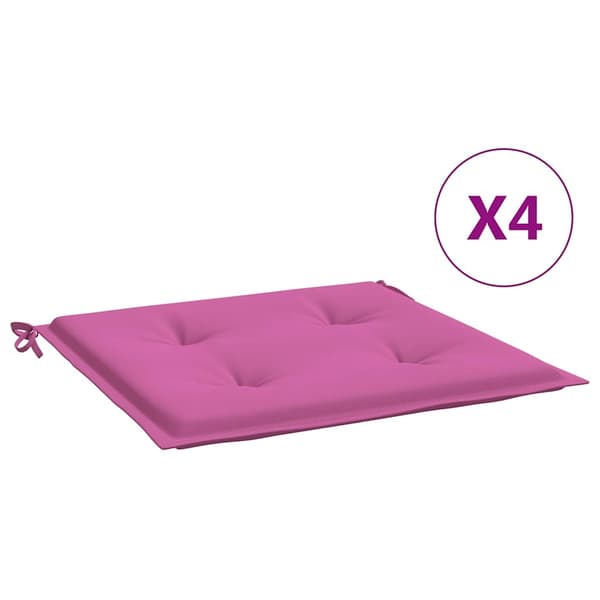 vidaXL Stolsdynor 4 st rosa 50x50x3 cm tyg Rosa
