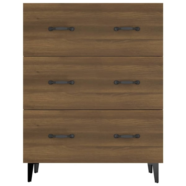 vidaXL Skänk brun ek 69,5x34x90 cm konstruerat trä Brun