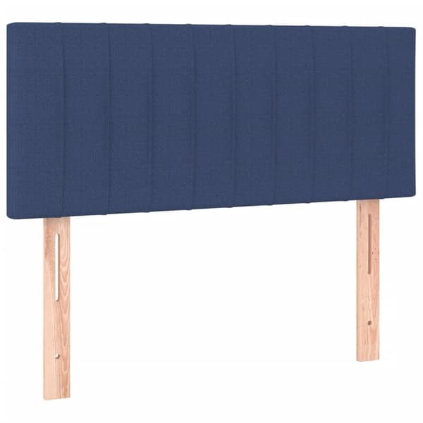 vidaXL Ramsäng med madrass & LED blå 90x200 cm tyg Blå