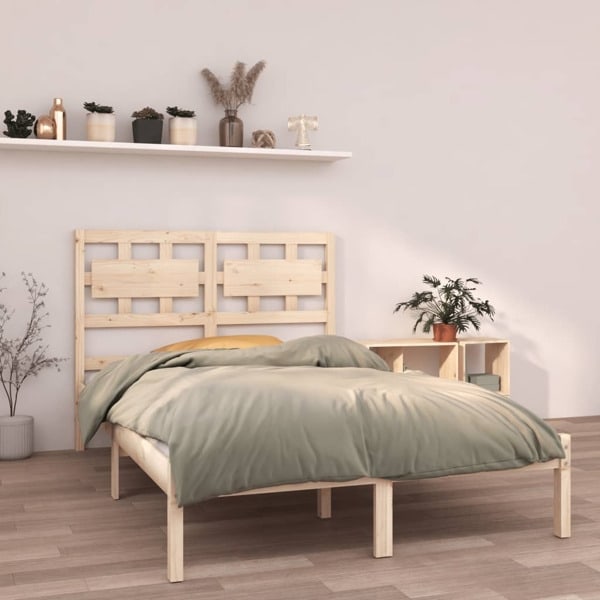 vidaXL Sängram massivt trä 150x200 cm Brun