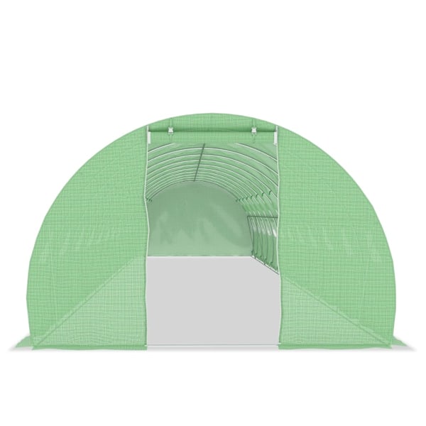 vidaXL Växthus 54 m² 18x3x2 m Grön