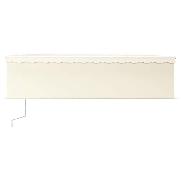 vidaXL Automatiserad markis rullgardin vindsensor LED 5x3m gräddvit Creme