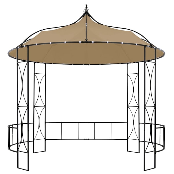 vidaXL Paviljong 300x290 cm taupe rund Taupe