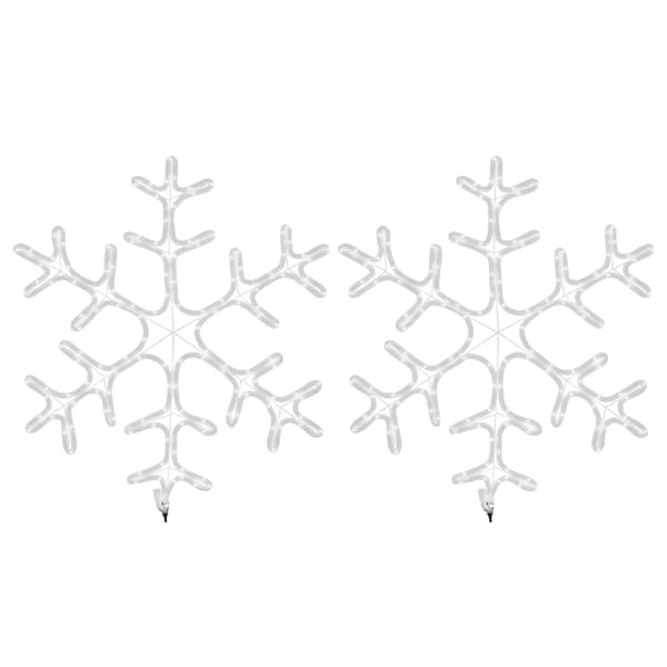 vidaXL Snöflinga ljusslinga med LED 2 st varmvit 59x59 cm