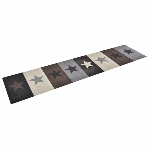 vidaXL Köksmatta maskintvättbar stjärnor 60x300 cm multifärg