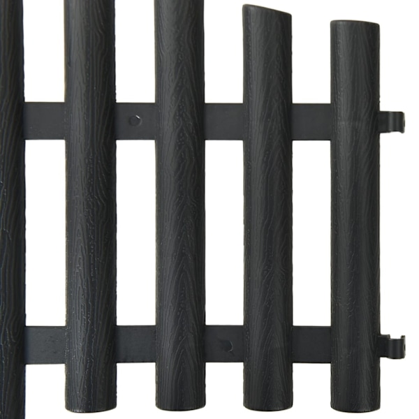 vidaXL Rabattkant 17 delar antracit 10 mm PP Antracit