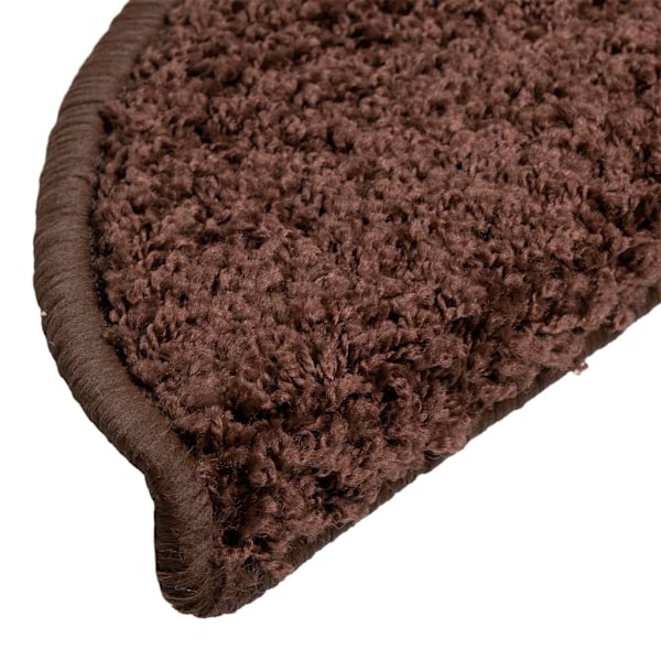 vidaXL Trappstegsmattor 10 st 56x17x3 cm brun Brun