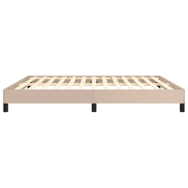 vidaXL Sängram cappuccino 160x200 cm konstläder Brun